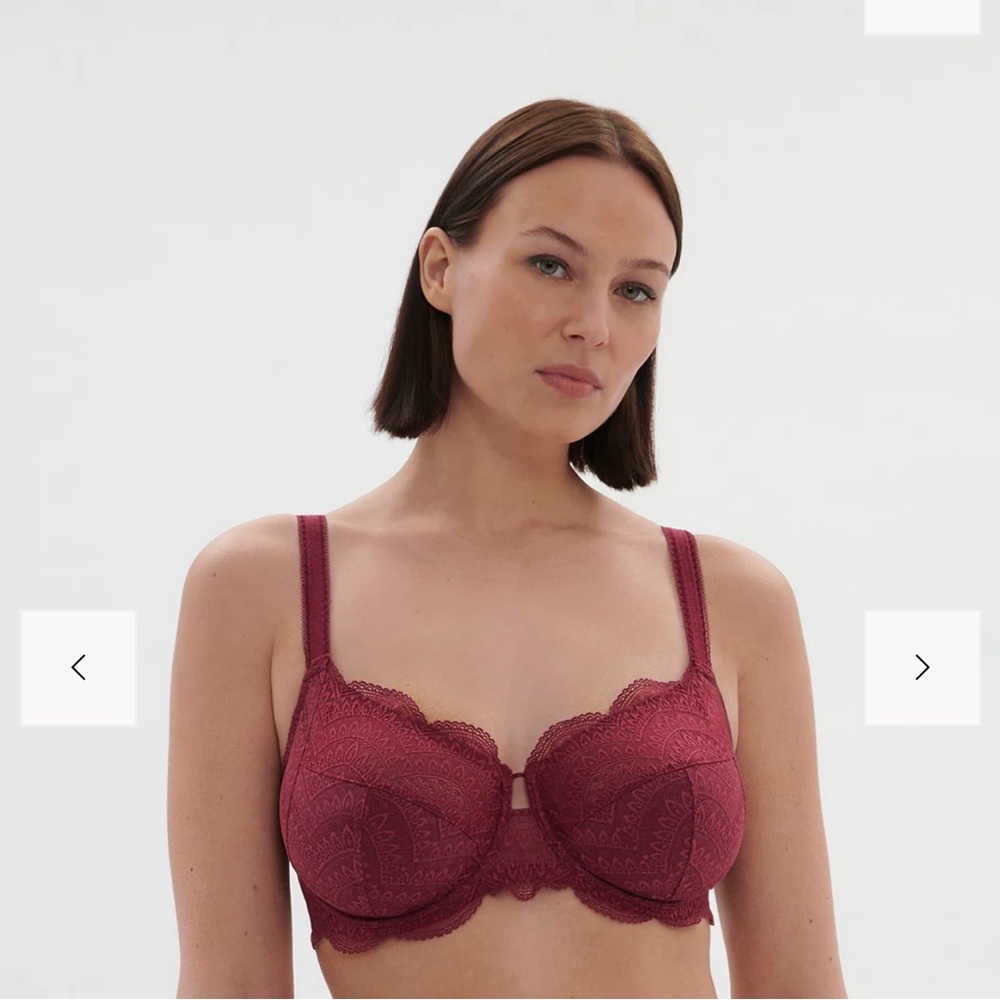 Simone Perele Lace Underwire Bra - Rich Burgundy